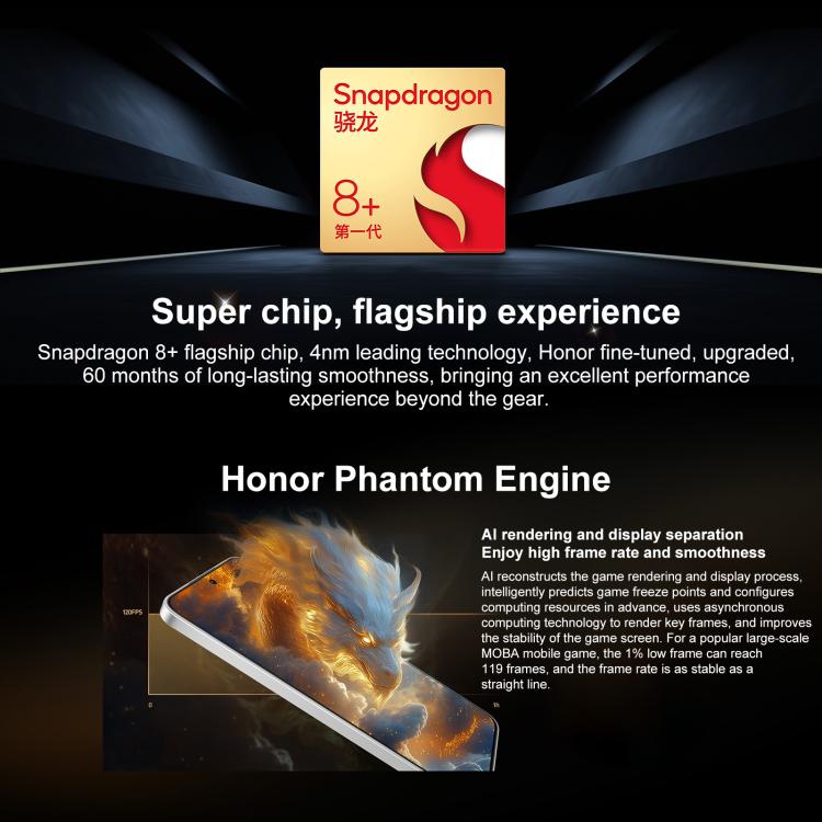 Honor X60 GT, 12GB+512GB, In-screen Fingerprint, 6.7 inch MagicOS 9.0 Android 15.0 Snapdragon 8+ Gen 1 Octa Core, Network: 5G, OTG, NFC