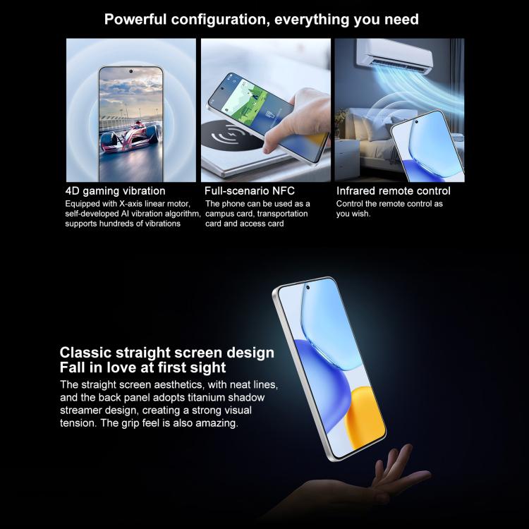 Honor X60 GT, 12GB+512GB, In-screen Fingerprint, 6.7 inch MagicOS 9.0 Android 15.0 Snapdragon 8+ Gen 1 Octa Core, Network: 5G, OTG, NFC