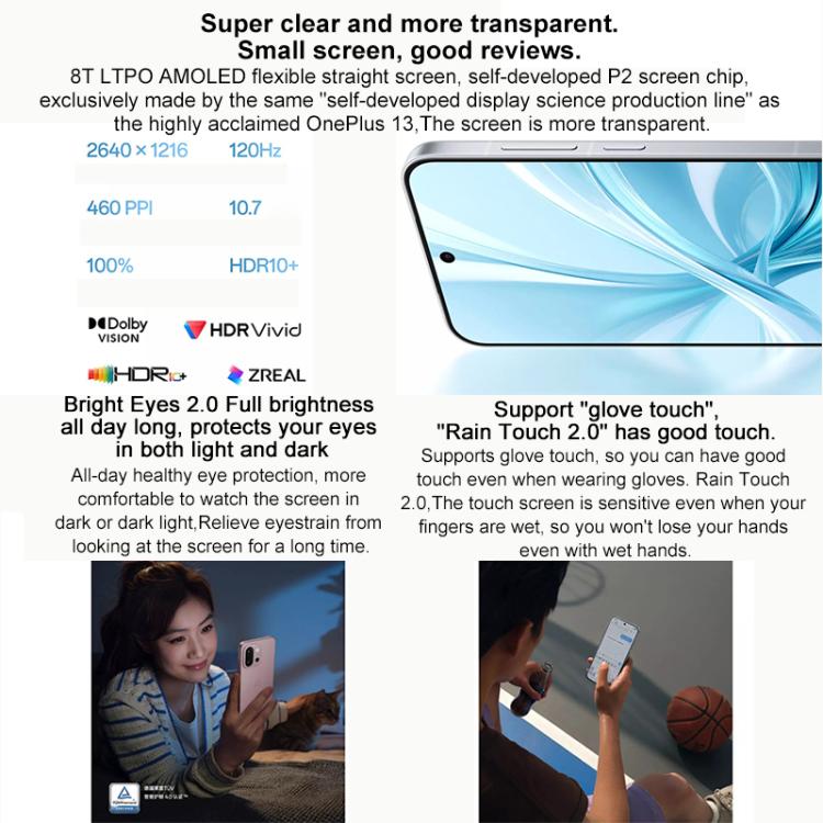 OnePlus 13T, 12GB+256GB, Screen Fingerprint Identification, 6.32 inch ColorOS 15.0 Snapdragon 8 Elite Octa Core, NFC, Network: 5G