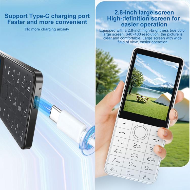 DOOV Z17 Pro Keypad Phone, 3GB+32GB, 2.8 inch Android 13 Mediatek MT6762 Octa Core, Network: 4G