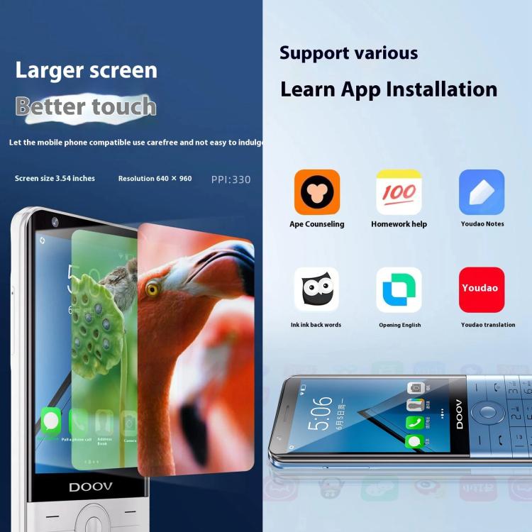 DOOV R17 Pro /  Z17 Keypad Phone, 4GB+64GB, 3.5 inch Android 12 Mediatek MT6761 Quad Core, Network: 4G, Support Google Store