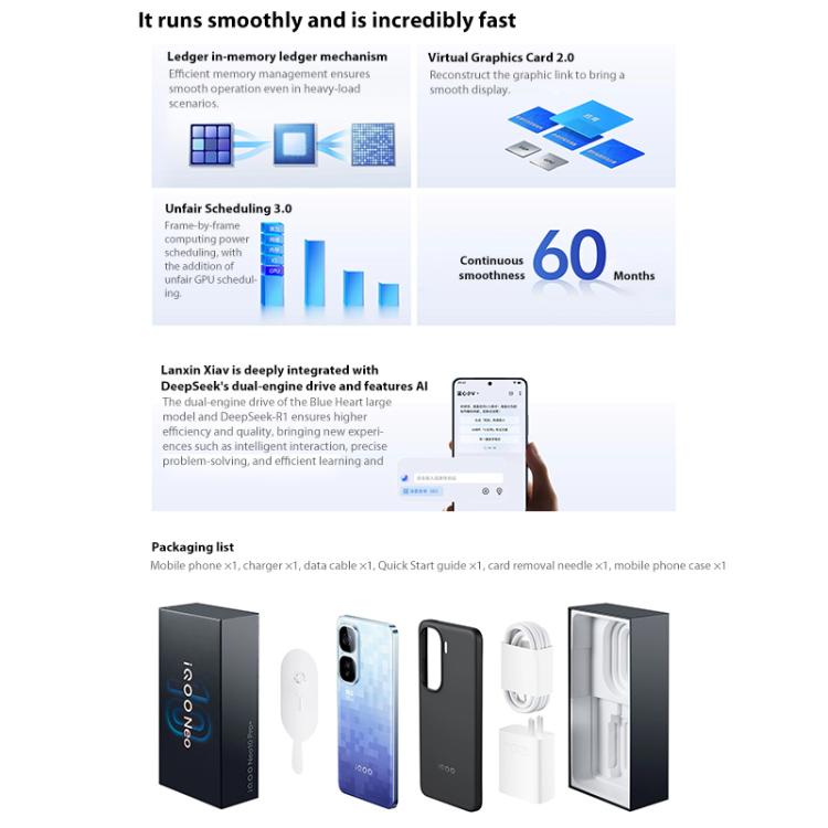 vivo iQOO Neo10 Pro+, 16GB+512GB, Screen Fingerprint, 6.82 inch Android 15 OriginOS 5 Snapdragon 8 Elite Octa Core, OTG, NFC, Network: 5G, Support Google Play