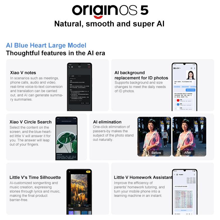 vivo Y50 5G, 8GB+256GB, Face ID / Side Fingerprint, 6.74 inch Android 15 OriginOS 5 Dimensity 6300 Octa Core, OTG, Network: 5G