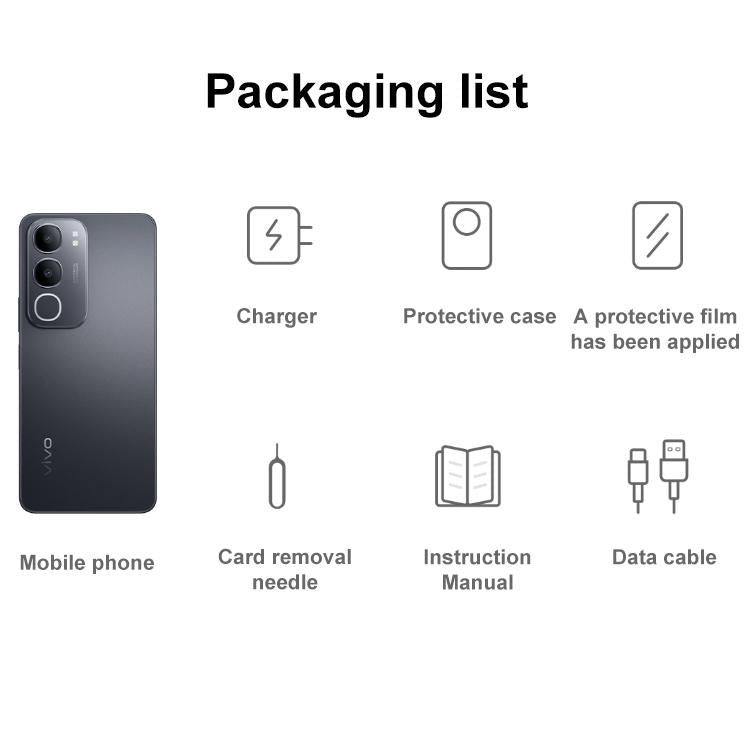 vivo Y50 5G, 8GB+256GB, Face ID / Side Fingerprint, 6.74 inch Android 15 OriginOS 5 Dimensity 6300 Octa Core, OTG, Network: 5G