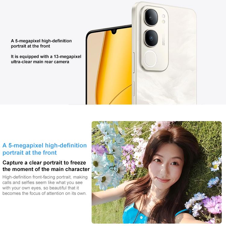 vivo Y50 5G, 12GB+256GB, Face ID / Side Fingerprint, 6.74 inch Android 15 OriginOS 5 Dimensity 6300 Octa Core, OTG, Network: 5G