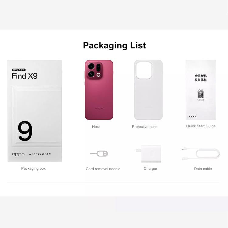 OPPO Find X9 AI Phone, 12GB+256GB, Screen Fingerprint, 6.59 inch ColorOS 16.0 Dimensity 9500 Octa Core, NFC, OTG, Network: 5G