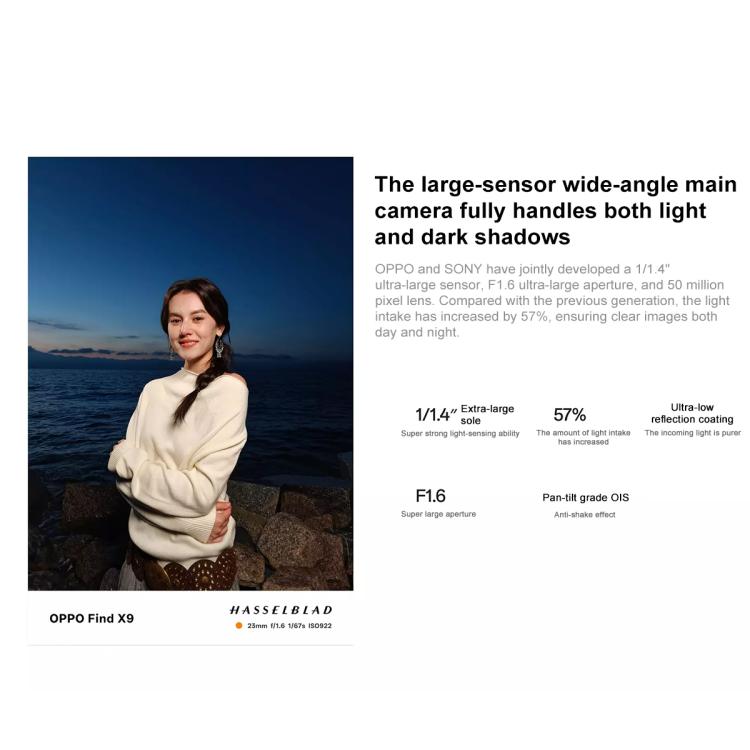 OPPO Find X9 AI Phone, 16GB+256GB, Screen Fingerprint, 6.59 inch ColorOS 16.0 Dimensity 9500 Octa Core, NFC, OTG, Network: 5G