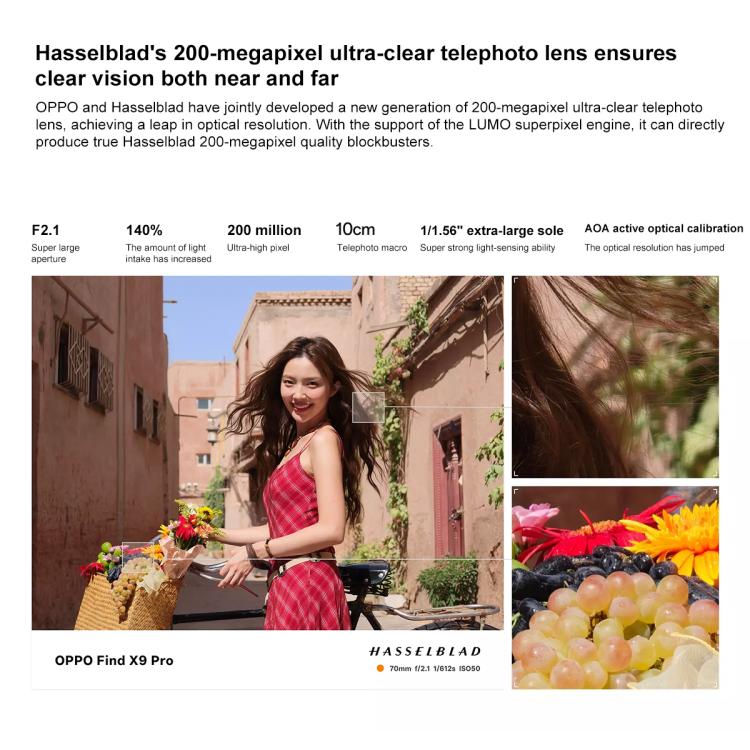 OPPO Find X9 Pro AI Phone, 12GB+512GB, Screen Fingerprint, 6.78 inch ColorOS 16.0 Dimensity 9500 Octa Core, NFC, OTG, Network: 5G