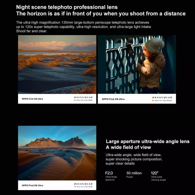 OPPO Find X8 Ultra, 12GB+256GB, Screen Fingerprint, 6.82 inch ColorOS 15 Snapdragon 8 Elite Octa Core, NFC, OTG, Network: 5G