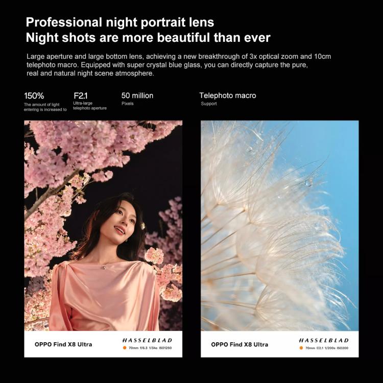 OPPO Find X8 Ultra, 16GB+512GB, Screen Fingerprint, 6.82 inch ColorOS 15 Snapdragon 8 Elite Octa Core, NFC, OTG, Network: 5G