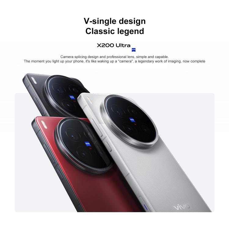vivo X200 Ultra, 16GB+512GB, Face ID / 3D Ultrasonic Fingerprint, 6.82 inch OriginOS 5 / Android 15 Snapdragon 8 Elite Octa Core, OTG, NFC, Network: 5G, Support Google Play