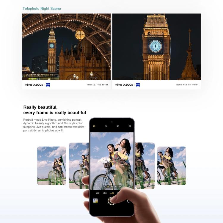 vivo X200s, 16GB+1TB, Face ID / 3D Ultrasonic Fingerprint, 6.67 inch OriginOS 5 / Android 15 Dimensity 9400+ Octa Core, OTG, NFC, Network: 5G, Support Google Play