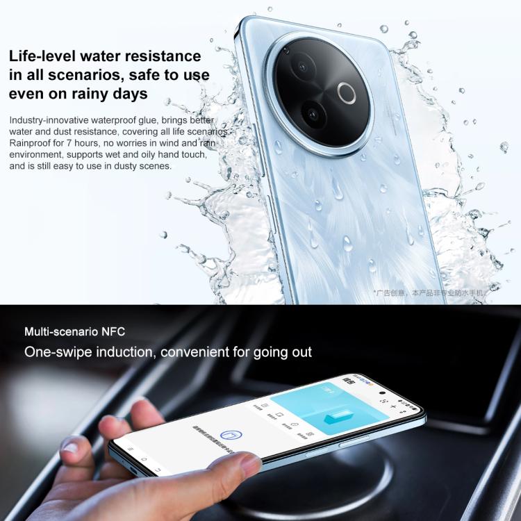 vivo Y300i, 8GB+128GB, Face ID / Side Fingerprint, 6.68 inch Android 15 OriginOS 5 Snapdragon 4 Gen 2 Octa Core, OTG, NFC, Network: 5G