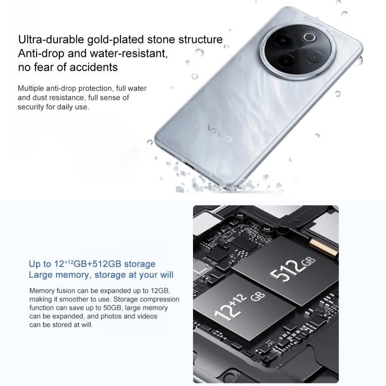 vivo Y300 Pro+, 8GB+256GB, Face ID / Screen Fingerprint, 6.77 inch Android 15 OriginOS 5 Snapdragon 7s Gen 3 Octa Core, OTG, NFC, Network: 5G