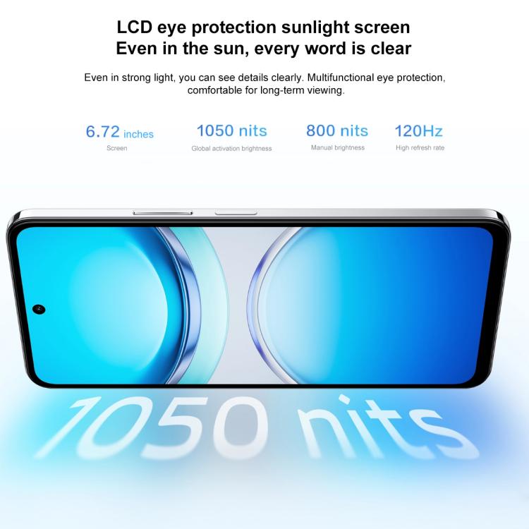 vivo Y300t, 8GB+128GB, Face ID / Side Fingerprint,  6.72 inch Android 15 OriginOS 5 Dimensity 7300 Octa Core, OTG, NFC, Network: 5G