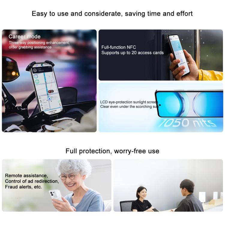 vivo Y300t, 12GB +512GB, Face ID / Side Fingerprint,  6.72 inch Android 15 OriginOS 5 Dimensity 7300 Octa Core, OTG, NFC, Network: 5G