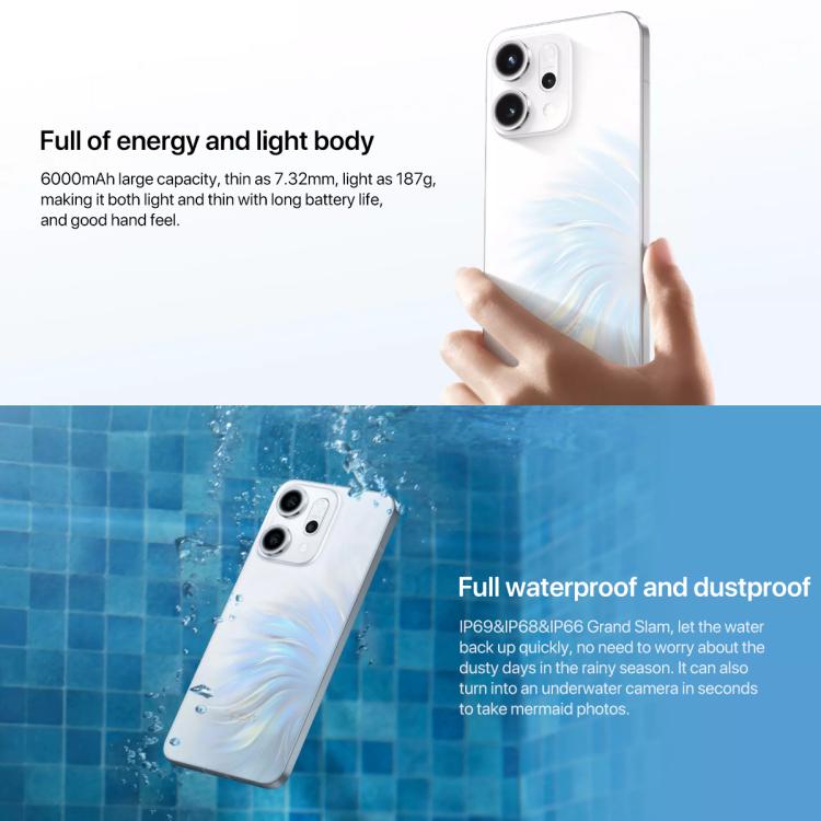 OPPO Reno14 AI Phone, 16GB+512GB, Screen Fingerprint, 6.59 inch ColorOS 15.0 Dimensity 8350 Octa Core, NFC, OTG, Network: 5G