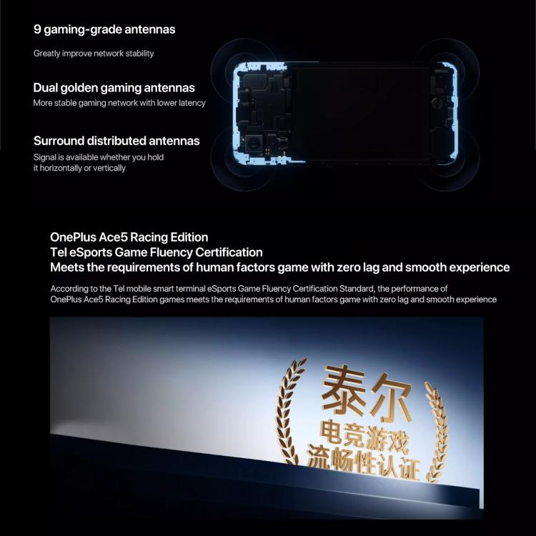 OnePlus Ace 5 Racing, 16GB+512GB, 6.83 inch ColorOS 15.0 MediaTek Dimensity 9400e Octa Core, NFC, Network: 5G