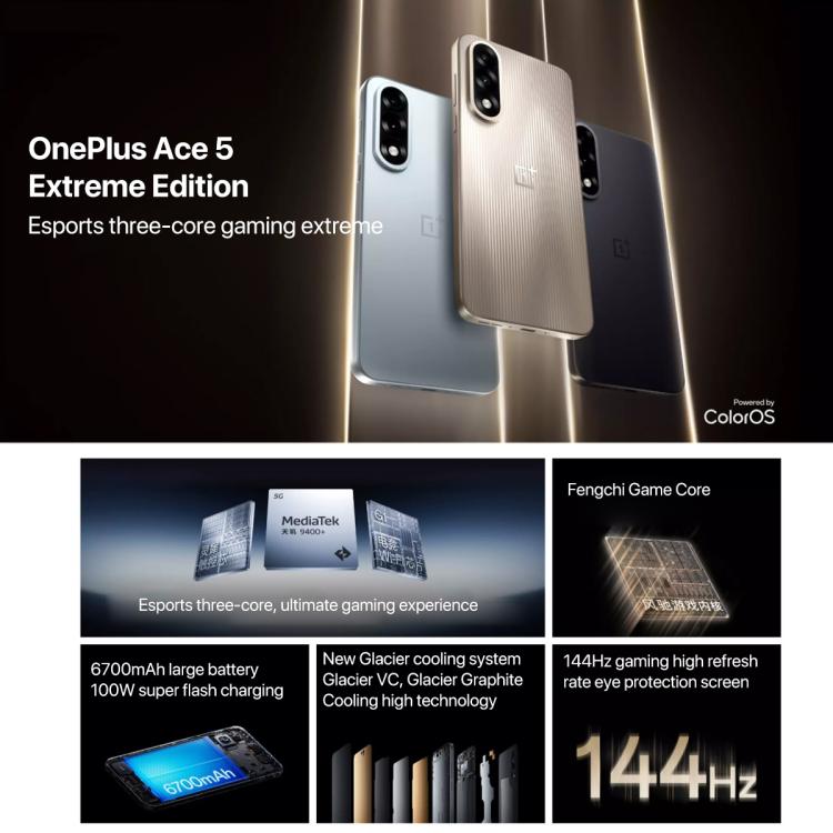OnePlus Ace 5 Ultra, 16GB+1TB, 6.83 inch ColorOS 15.0 MediaTek Dimensity 9400+ Octa Core, NFC, Network: 5G
