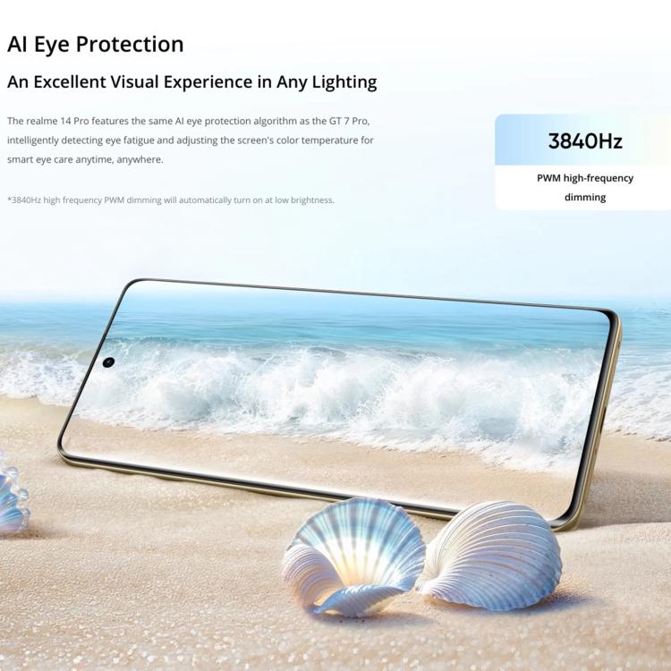 Realme 14 Pro, 16GB+256GB, Screen Fingerprint Identification, 6.77 inch Realme UI 6.0 Dimensity 7300 Octa Core, NFC, Network: 5G