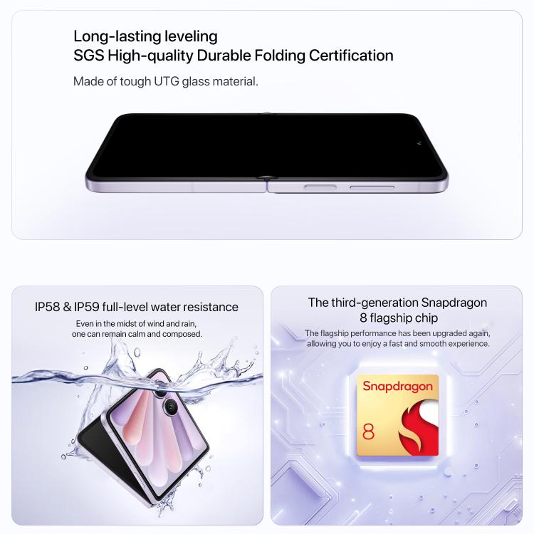 Honor Magic V Flip2, 12GB+256GB, 6.82 inch + 4.0 inch MagicOS 9.0.1  Android 15 Snapdragon 8 Gen 3 Octa Core, Network: 5G, NFC, OTG