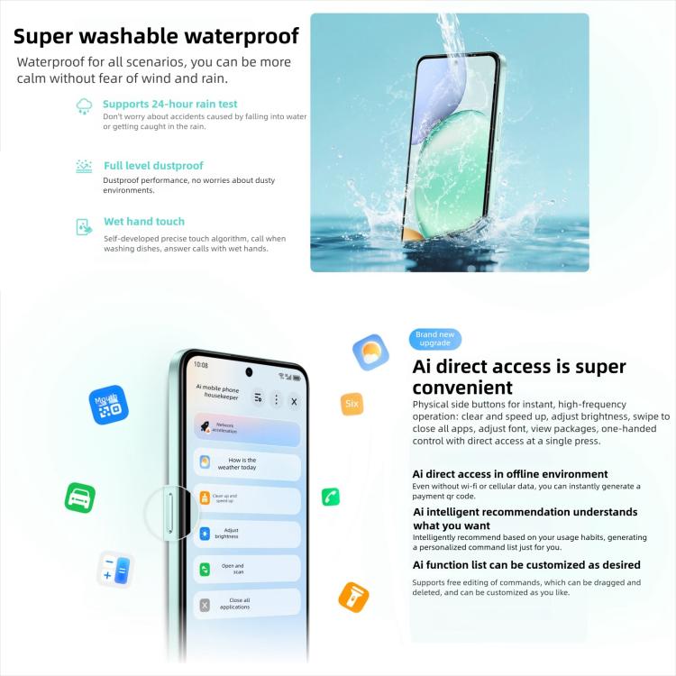 Honor Play10T, 8GB+256GB, Side Fingerprint, 6.8 inch Android 15 Magic OS 9.0 Snapdragon 6s Gen 3 Octa Core, Network: 5G