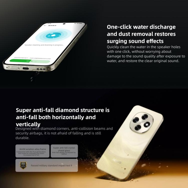 OPPO A6 Pro 5G, 16GB+512GB, Screen Fingerprint, 6.57 inch ColorOS 15 Android 15 Dimensity 7300 Octa Core, NFC, OTG, Network: 5G