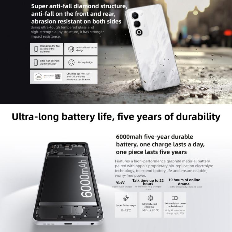 OPPO A6i 5G, 6GB+128GB, Side Fingerprint, 6.67 inch ColorOS 15 Android 15 Dimensity 6300 Octa Core, Network: 5G