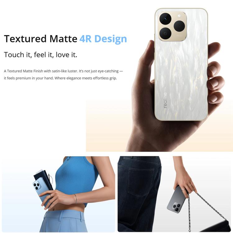 Realme 15T, 12GB+256GB, Screen Fingerprint Identification, 6.57 inch Realme UI 6.0 Android 15 MediaTek Dimensity 6400 Max Octa Core, NFC, Network: 5G