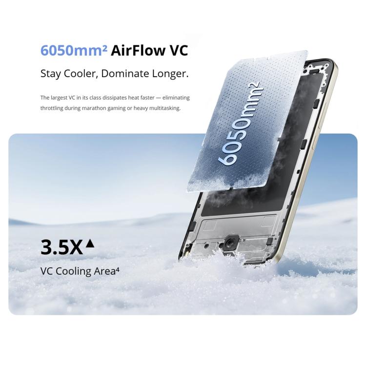 Realme 15T, 12GB+512GB, Screen Fingerprint Identification, 6.57 inch Realme UI 6.0 Android 15 MediaTek Dimensity 6400 Max Octa Core, NFC, Network: 5G