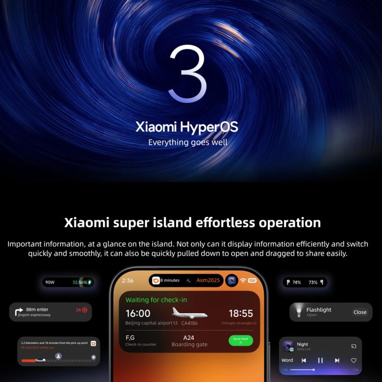 Xiaomi 17, 12GB+512GB, 3D Ultrasonic Fingerprint, 6.3 inch Xiaomi HyperOS 3 Snapdragon 8 Elite Gen 5 Octa Core, NFC, Network: 5G