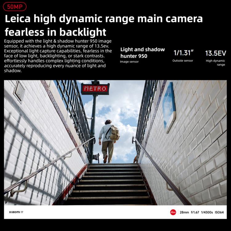 Xiaomi 17, 16GB+512GB, 3D Ultrasonic Fingerprint, 6.3 inch Xiaomi HyperOS 3 Snapdragon 8 Elite Gen 5 Octa Core, NFC, Network: 5G