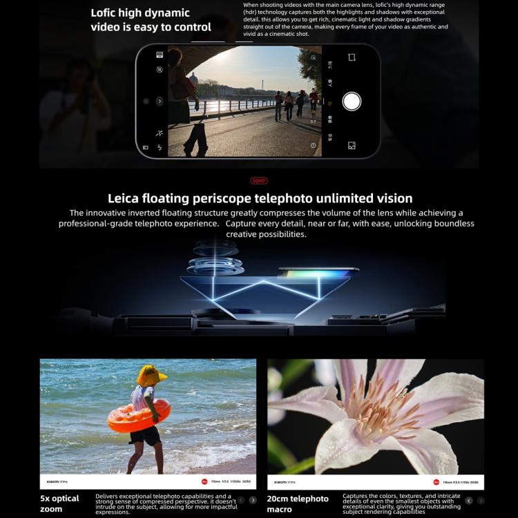 Xiaomi 17 Pro, 12GB+512GB, 3D Ultrasonic Fingerprint, 6.3 inch Xiaomi HyperOS 3 Snapdragon 8 Elite Gen 5 Octa Core, NFC, Network: 5G