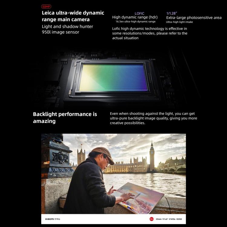 Xiaomi 17 Pro, 16GB+1TB, 3D Ultrasonic Fingerprint, 6.3 inch Xiaomi HyperOS 3 Snapdragon 8 Elite Gen 5 Octa Core, NFC, Network: 5G