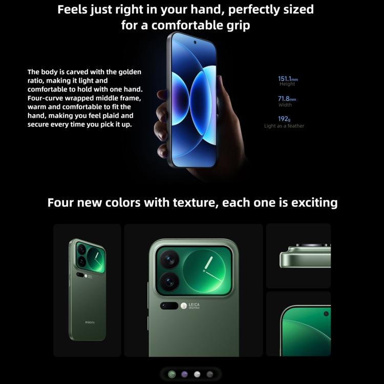 Xiaomi 17 Pro, 16GB+1TB, 3D Ultrasonic Fingerprint, 6.3 inch Xiaomi HyperOS 3 Snapdragon 8 Elite Gen 5 Octa Core, NFC, Network: 5G