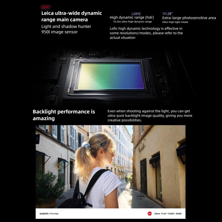 Xiaomi 17 Pro Max, 12GB+512GB, 3D Ultrasonic Fingerprint, 6.9 inch + 2.9 inch Xiaomi HyperOS 3 Snapdragon 8 Elite Gen 5 Octa Core, NFC, Network: 5G