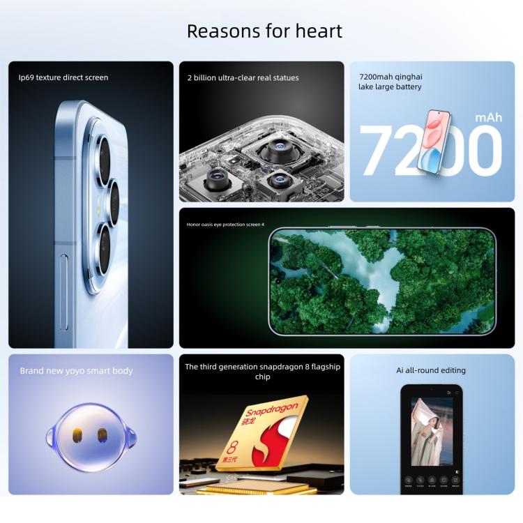 Honor 400 Pro, 12GB+512GB, Screen Fingerprint, 6.55 inch MagicOS 9.0 / Android 15 Snapdragon 8 Gen 3 Octa Core, Network: 5G, NFC, OTG