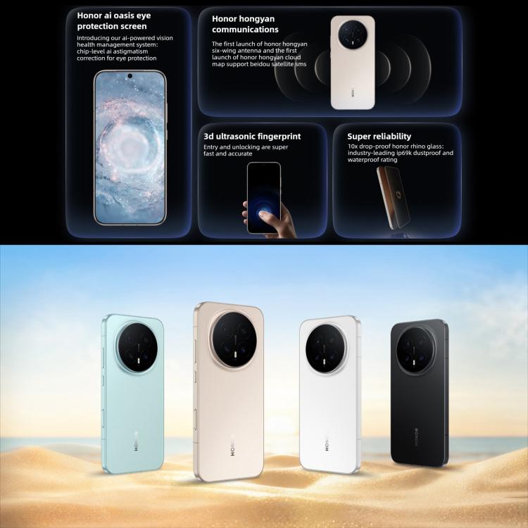 Honor Magic8, 12GB+256GB, Screen Fingerprint, 6.58 inch MagicOS 10.0 / Android 16 Snapdragon 8 Elite Gen 5th Octa Core, Network: 5G, NFC, OTG