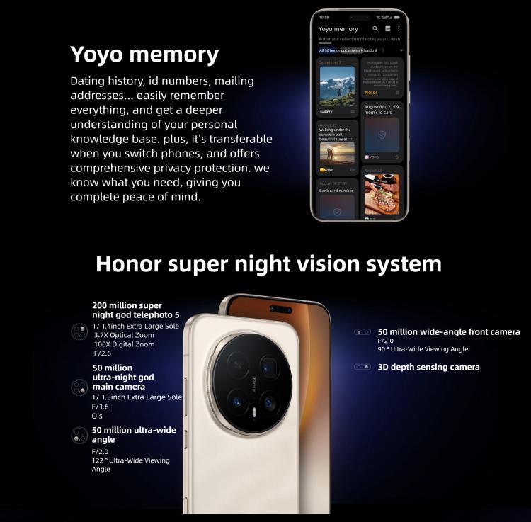 Honor Magic8 Pro, 12GB+256GB, Screen Fingerprint, 6.71 inch MagicOS 10.0 / Android 16 Snapdragon 8 Elite Gen 5 Octa Core, Network: 5G, NFC, OTG