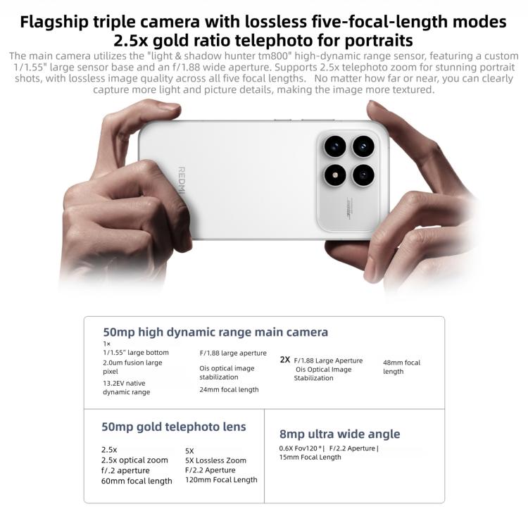 Xiaomi Redmi K90, 16GB+512GB, 6.59 inch Xiaomi HyperOS 3 Snapdragon 8 Elite Octa Core, NFC, Network: 5G