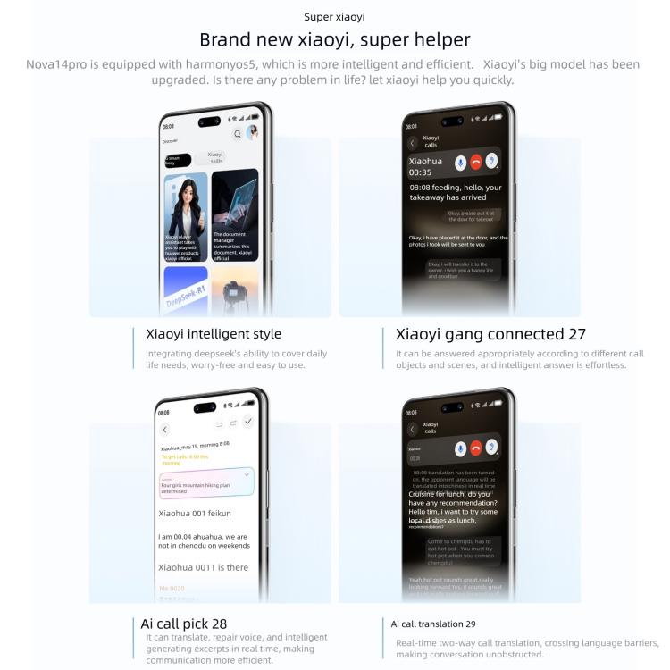 Huawei nova 14 Pro Kunlun Glass, 12GB+512GB, Side Fingerprint Identification, 6.78 inch HarmonyOS 5.0, NFC, OTG, Not Support Google Play