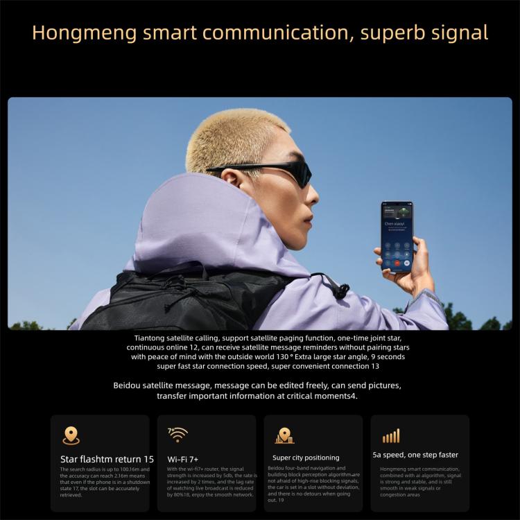 Huawei nova 14 Ultra, 12GB+1TB, Side Fingerprint Identification, 6.81 inch HarmonyOS 5.0, NFC, OTG, Not Support Google Play