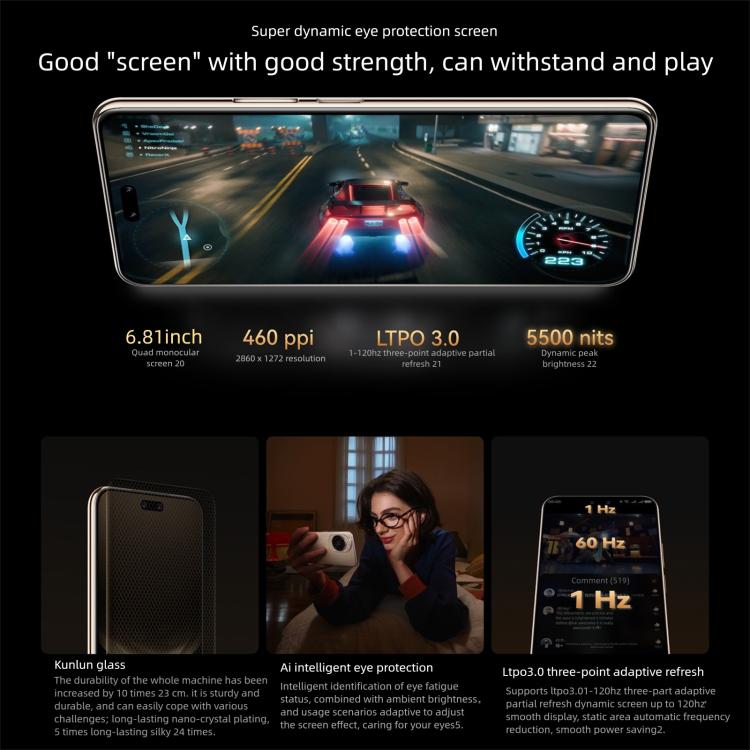 Huawei nova 14 Ultra, 12GB+512GB, Side Fingerprint Identification, 6.81 inch HarmonyOS 5.0, NFC, OTG, Not Support Google Play