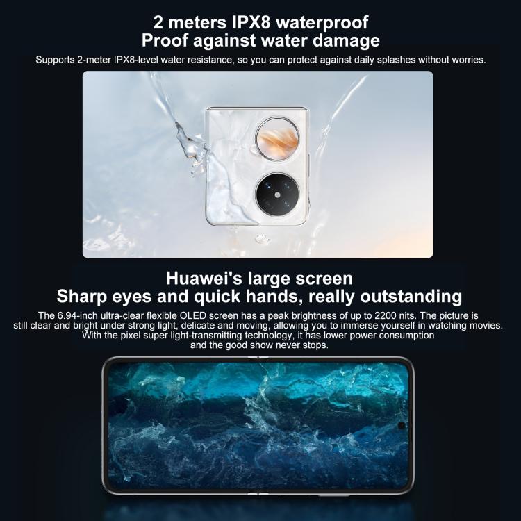 HUAWEI Pocket 2 Premium Edition, 12GB+512GB, 6.94 inch + 1.15 inch HarmonyOS 4.3 Octa Core, OTG, NFC, Not Support Google Play