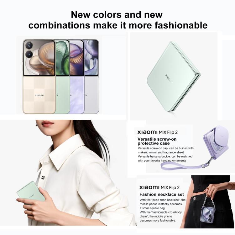 Xiaomi MIX Flip 2, 12GB+512GB, 6.86 inch + 4.01 inch Xiaomi HyperOS 2 Snapdragon 8 Elite Octa Core, NFC, Network: 5G
