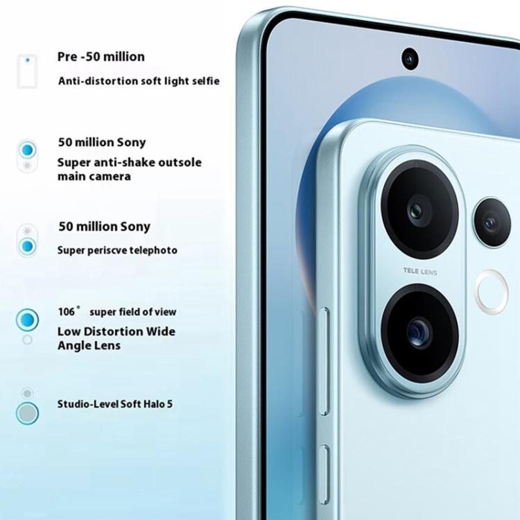 vivo S30, 16GB+512GB, Screen Fingerprint, 6.67 inch Android 15 Snapdragon 7 Gen 4 Octa Core, OTG, NFC, Network: 5G, Support Google Play