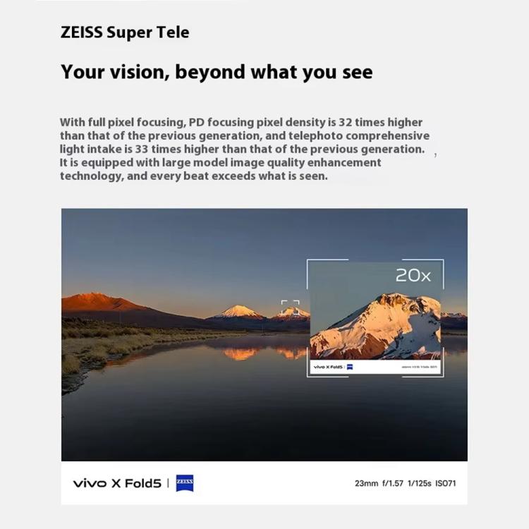 vivo X Fold5, 12GB+512GB, 8.03 inch + 6.53 inch Android 15 OriginOS 5 Snapdragon 8 Gen 3 Octa Core, OTG, NFC, Network: 5G