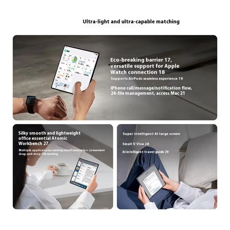 vivo X Fold5, 16GB+1TB, 8.03 inch + 6.53 inch Android 15 OriginOS 5 Snapdragon 8 Gen 3 Octa Core, OTG, NFC, Network: 5G