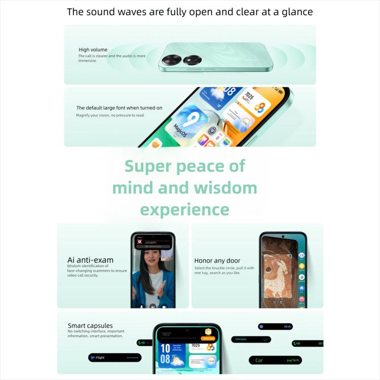 Honor Play10C, 6GB+128GB, Side Fingerprint, 6.61 inch MagicOS 9.0 Android 15 Dimensity 6300 Octa Core, Network: 5G, OTG