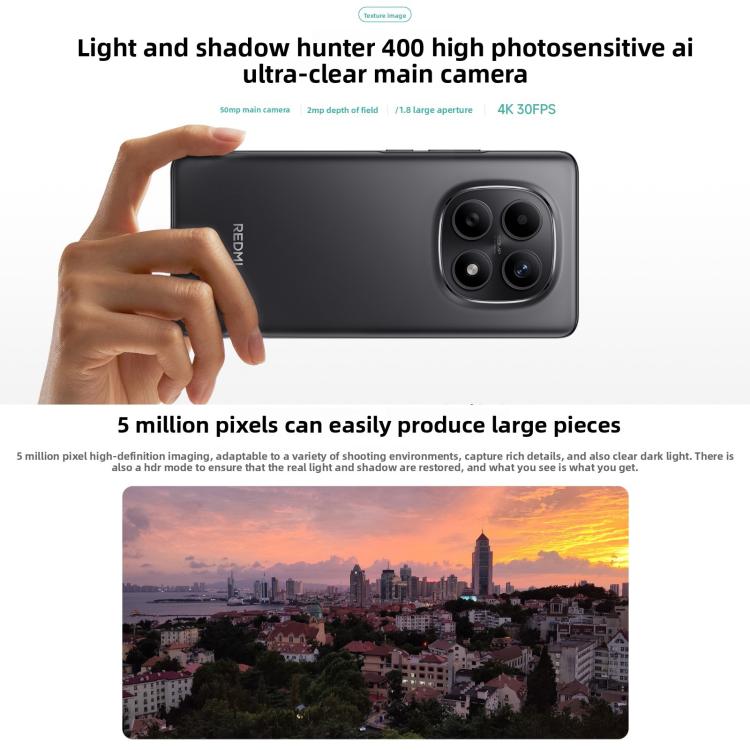 Xiaomi Redmi Note 15 5G, 12GB+256GB, 6.77 inch Xiaomi HyperOS 2 Snapdragon 6 Gen 3 Octa Core, Network: 5G